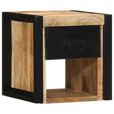 vidaXL Nachttische 2 Stk. 40x35x40 cm Raues Mango-Massivholz
