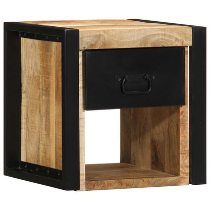 vidaXL Nachttische 2 Stk. 40x35x40 cm Raues Mango-Massivholz