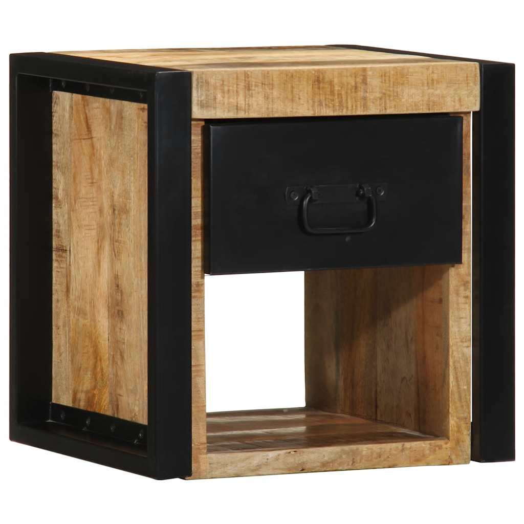 vidaXL Nachttische 2 Stk. 40x35x40 cm Raues Mango-Massivholz