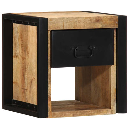 vidaXL Nachttische 2 Stk. 40x35x40 cm Raues Mango-Massivholz