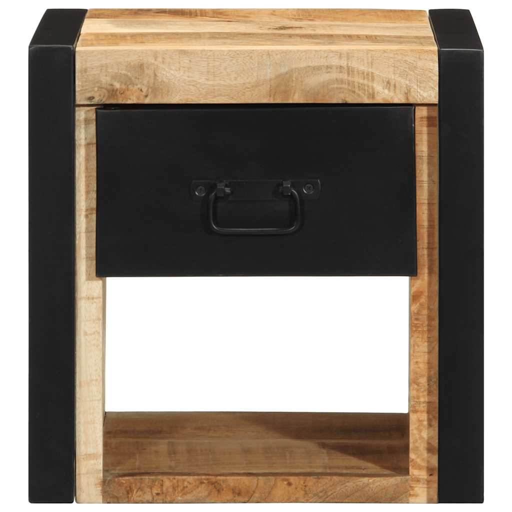 vidaXL Nachttische 2 Stk. 40x35x40 cm Raues Mango-Massivholz