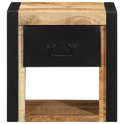 vidaXL Nachttische 2 Stk. 40x35x40 cm Raues Mango-Massivholz