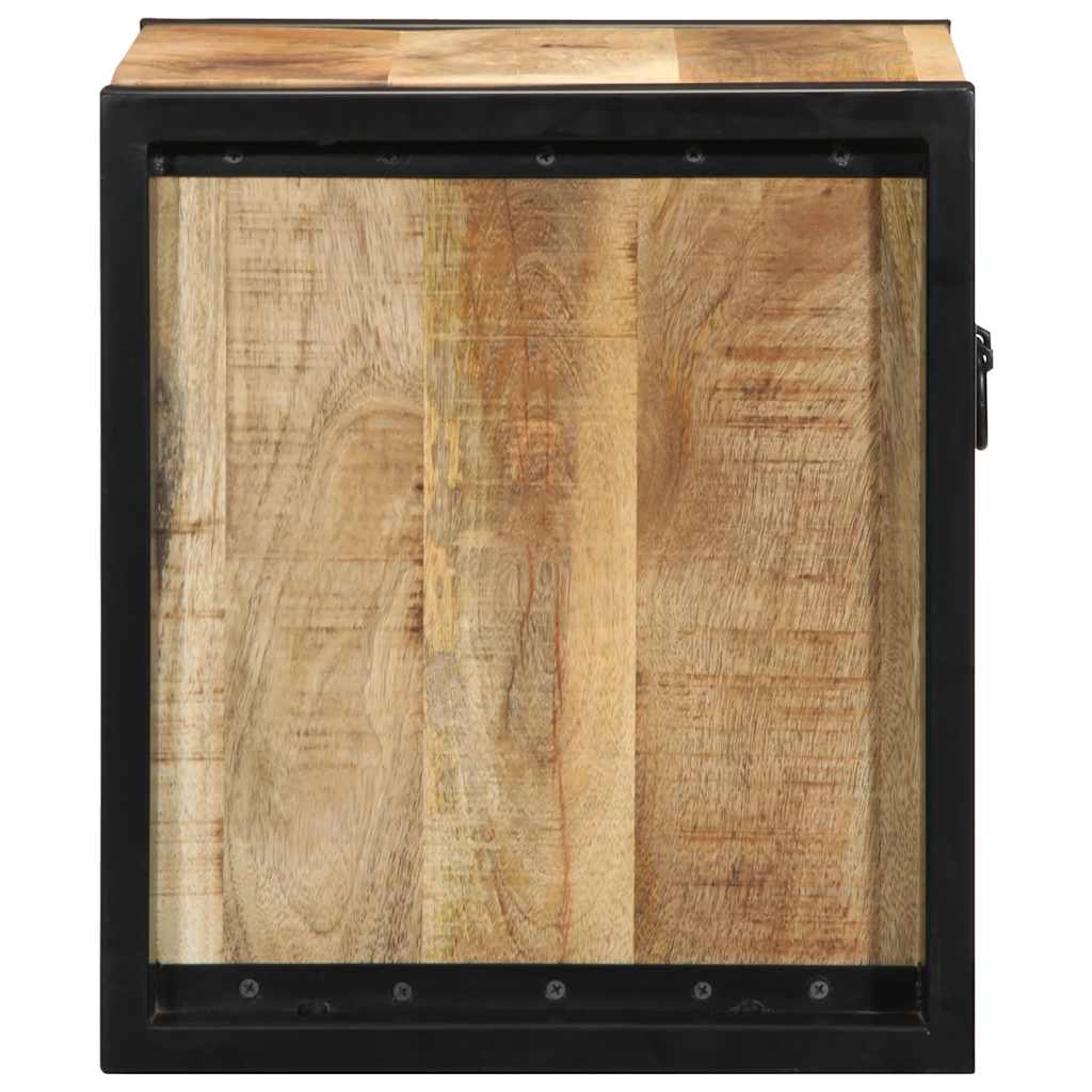 vidaXL Nachttische 2 Stk. 40x35x40 cm Raues Mango-Massivholz