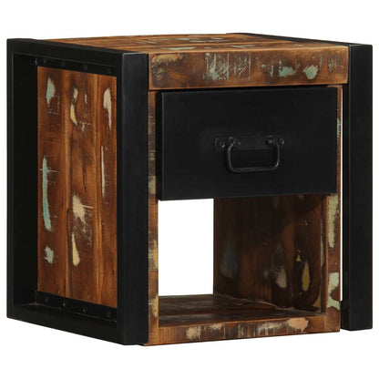 vidaXL Nachttische 2 Stk. Mehrfarbig 40x35x40 cm Altholz Massivholz