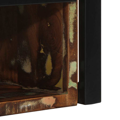 vidaXL Nachttische 2 Stk. Mehrfarbig 40x35x40 cm Altholz Massivholz