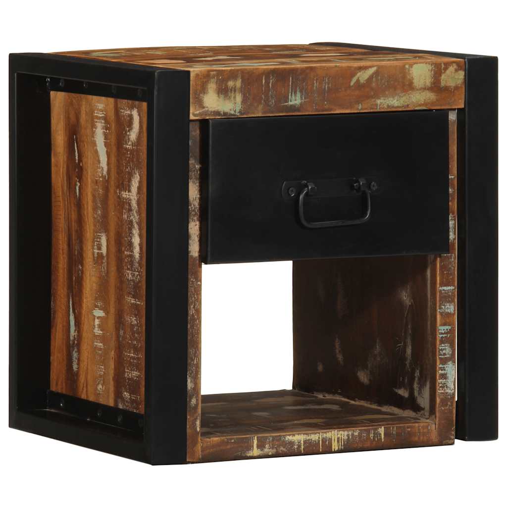 vidaXL Nachttische 2 Stk. Mehrfarbig 40x35x40 cm Altholz Massivholz