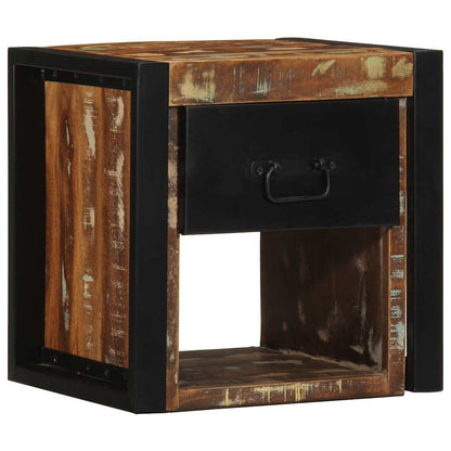 vidaXL Nachttische 2 Stk. Mehrfarbig 40x35x40 cm Altholz Massivholz