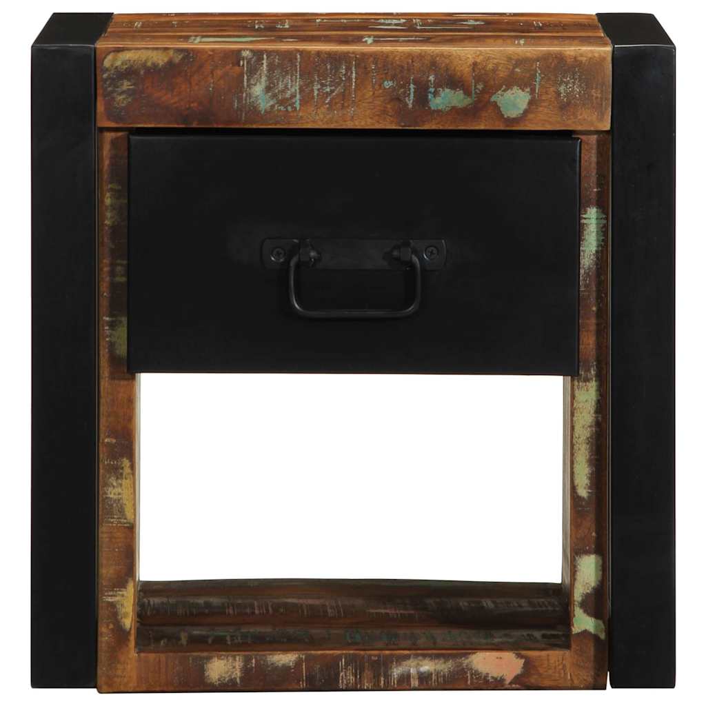 vidaXL Nachttische 2 Stk. Mehrfarbig 40x35x40 cm Altholz Massivholz