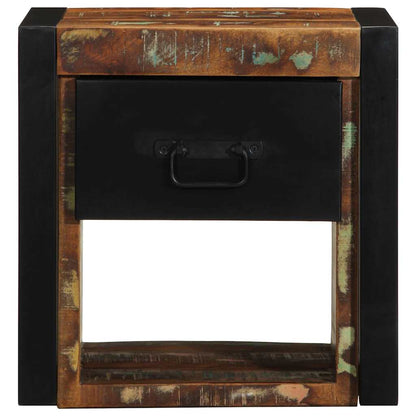 vidaXL Nachttische 2 Stk. Mehrfarbig 40x35x40 cm Altholz Massivholz