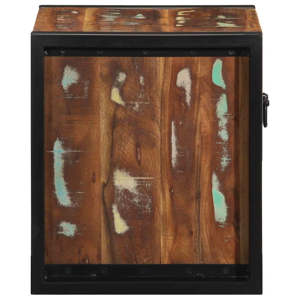 vidaXL Nachttische 2 Stk. Mehrfarbig 40x35x40 cm Altholz Massivholz