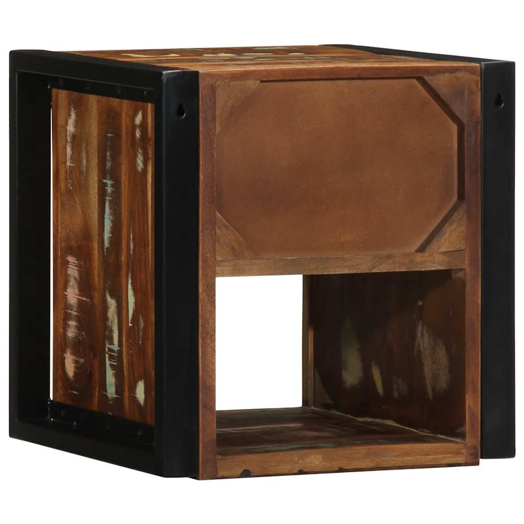 vidaXL Nachttische 2 Stk. Mehrfarbig 40x35x40 cm Altholz Massivholz