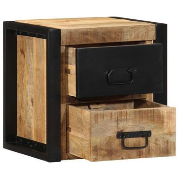 vidaXL Nachttisch 40x35x40 cm Raues Mango-Massivholz