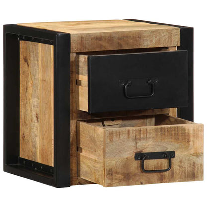 vidaXL Nachttisch 40x35x40 cm Raues Mango-Massivholz