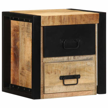 vidaXL Nachttisch 40x35x40 cm Raues Mango-Massivholz