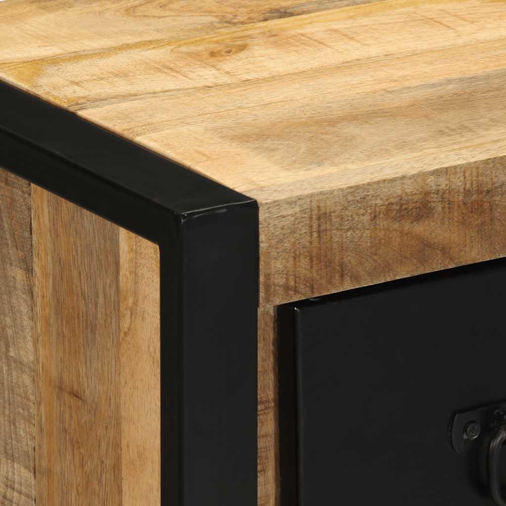 vidaXL Nachttisch 40x35x40 cm Raues Mango-Massivholz