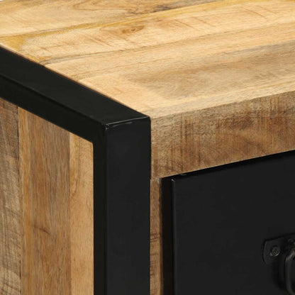vidaXL Nachttisch 40x35x40 cm Raues Mango-Massivholz