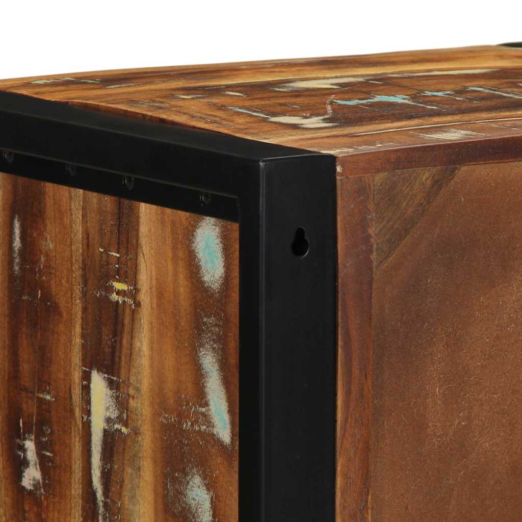 vidaXL Nachttisch Mehrfarbig 40x35x40 cm Altholz Massivholz