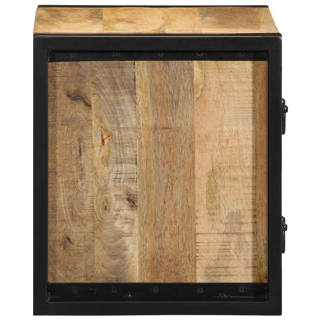 vidaXL Nachttische 2 Stk. 40x35x40 cm Raues Mango-Massivholz