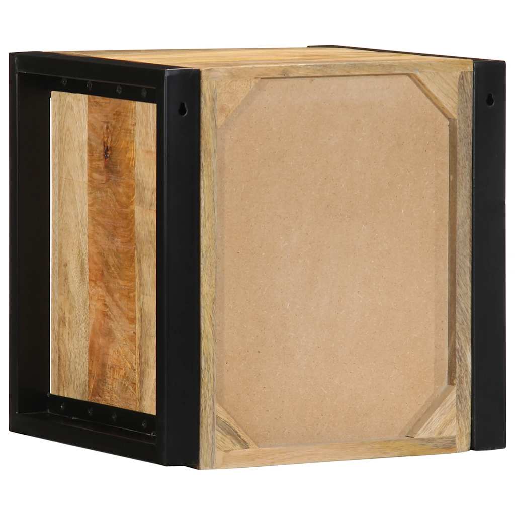 vidaXL Nachttische 2 Stk. 40x35x40 cm Raues Mango-Massivholz