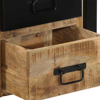 vidaXL Nachttische 2 Stk. 40x35x40 cm Raues Mango-Massivholz