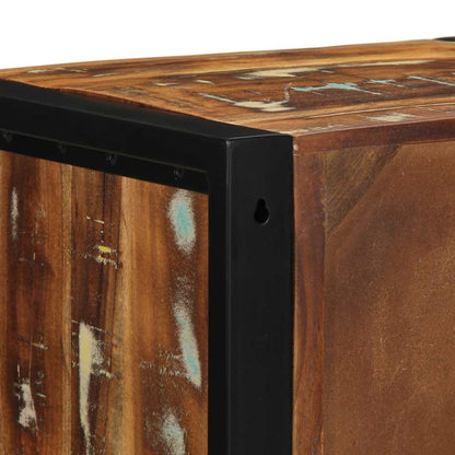 vidaXL Nachttische 2 Stk. Mehrfarbig 40x35x40 cm Altholz Massivholz