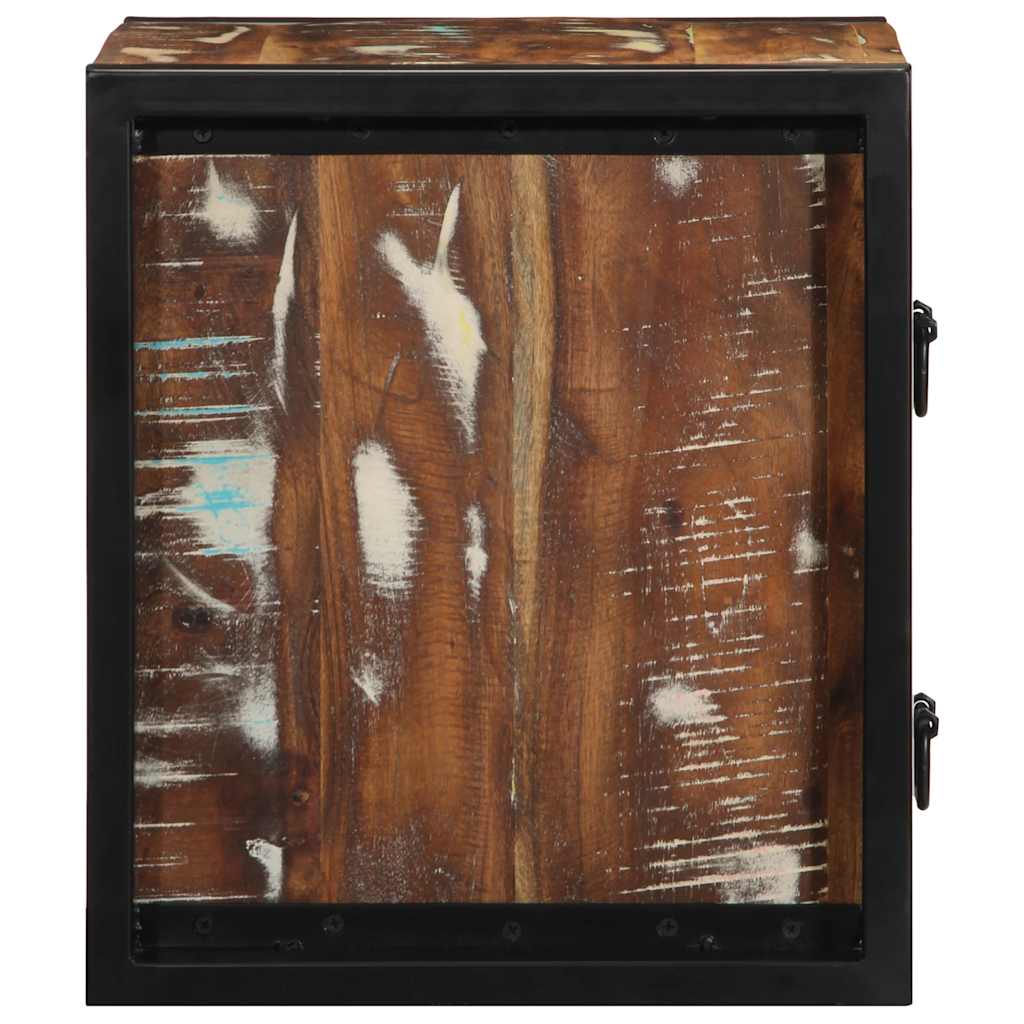 vidaXL Nachttische 2 Stk. Mehrfarbig 40x35x40 cm Altholz Massivholz