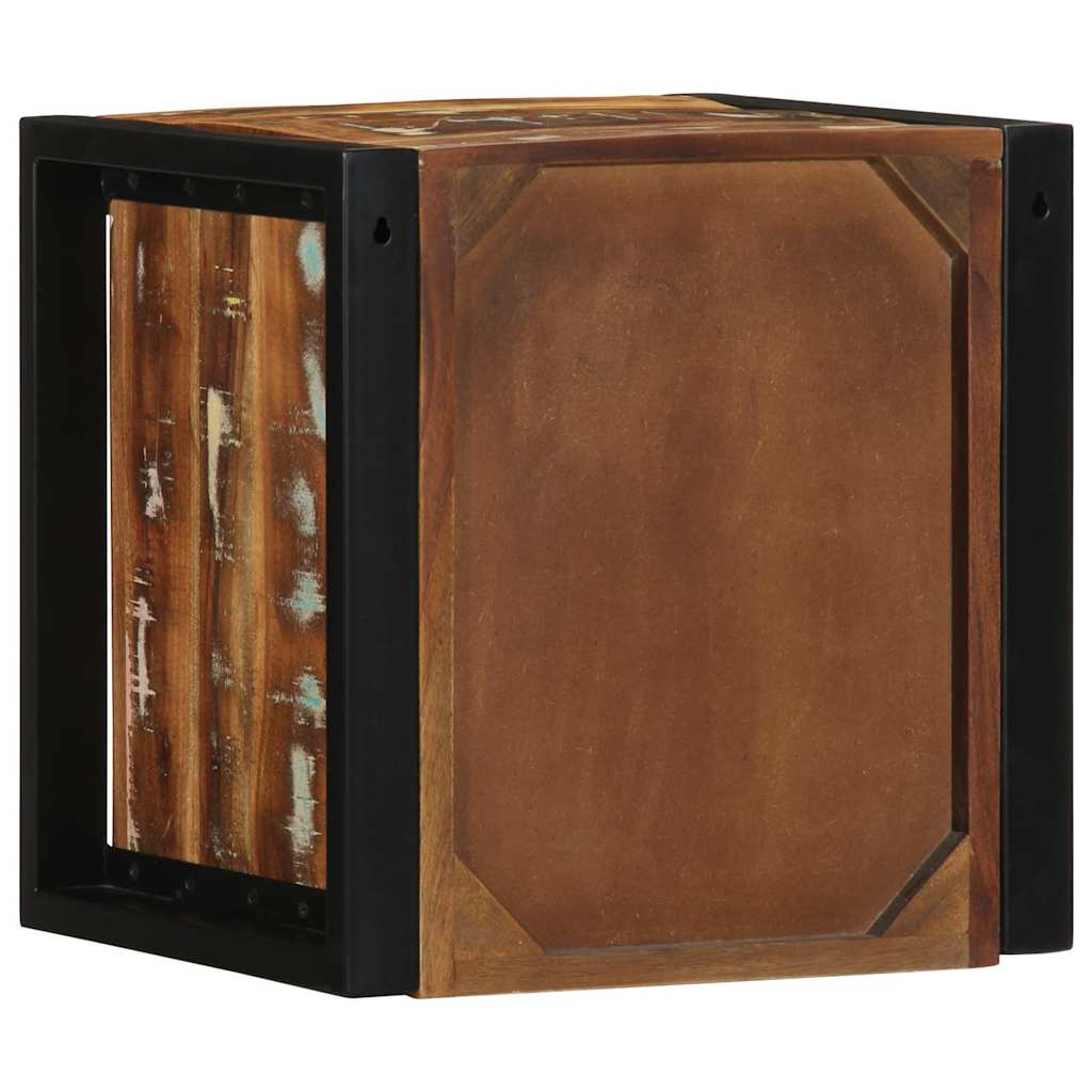 vidaXL Nachttische 2 Stk. Mehrfarbig 40x35x40 cm Altholz Massivholz