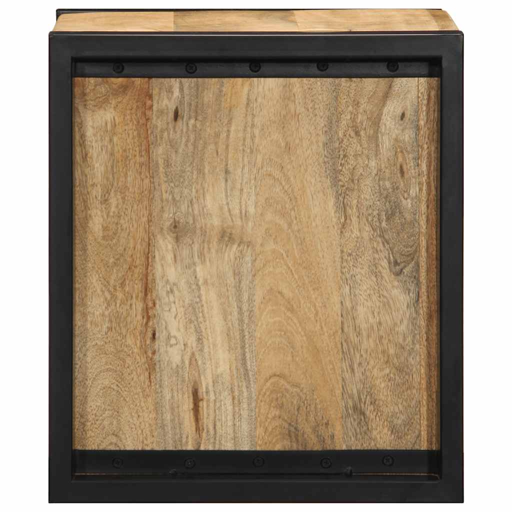 vidaXL Nachttisch 40x35x40 cm Raues Mango-Massivholz