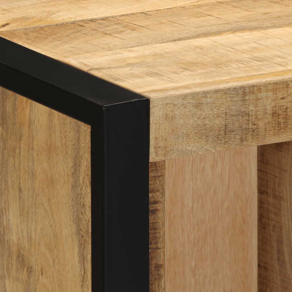 vidaXL Nachttisch 40x35x40 cm Raues Mango-Massivholz