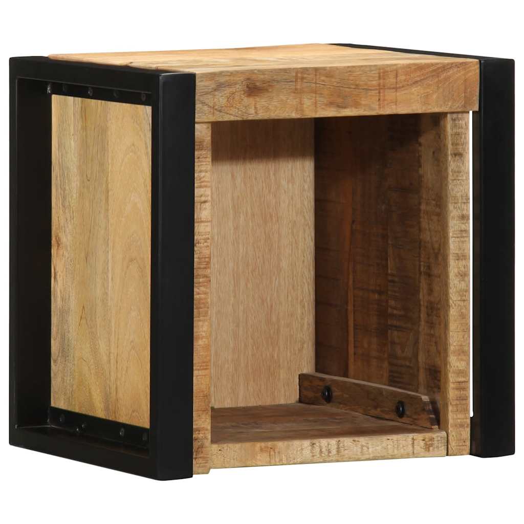 vidaXL Nachttische 2 Stk. 40x35x40 cm Raues Mango-Massivholz