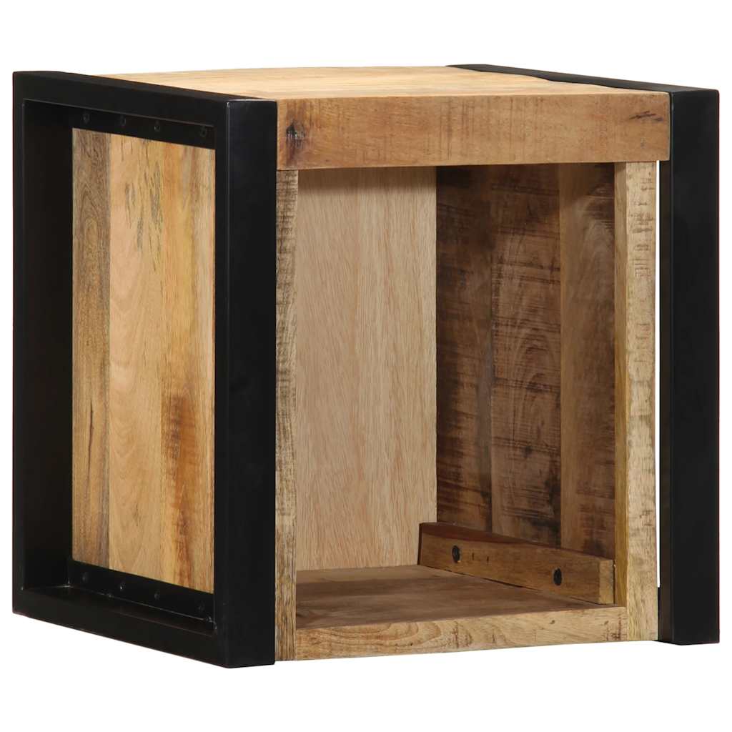 vidaXL Nachttische 2 Stk. 40x35x40 cm Raues Mango-Massivholz