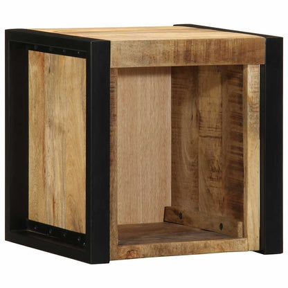 vidaXL Nachttische 2 Stk. 40x35x40 cm Raues Mango-Massivholz