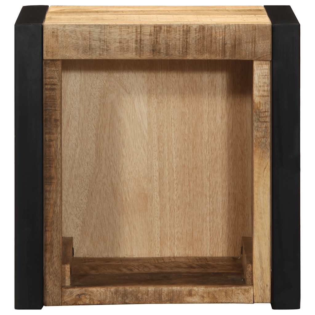 vidaXL Nachttische 2 Stk. 40x35x40 cm Raues Mango-Massivholz