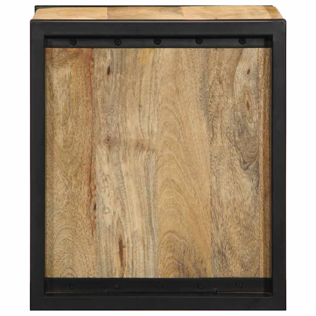 vidaXL Nachttische 2 Stk. 40x35x40 cm Raues Mango-Massivholz