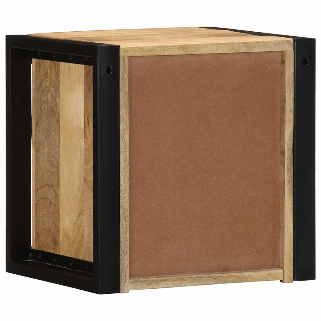 vidaXL Nachttische 2 Stk. 40x35x40 cm Raues Mango-Massivholz