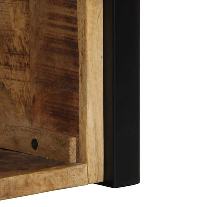 vidaXL Nachttische 2 Stk. 40x35x40 cm Raues Mango-Massivholz