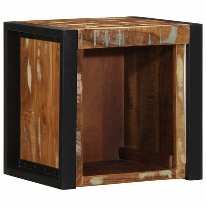 vidaXL Nachttische 2 Stk. Mehrfarbig 40x35x40 cm Altholz Massivholz