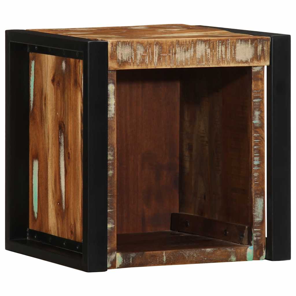 vidaXL Nachttische 2 Stk. Mehrfarbig 40x35x40 cm Altholz Massivholz
