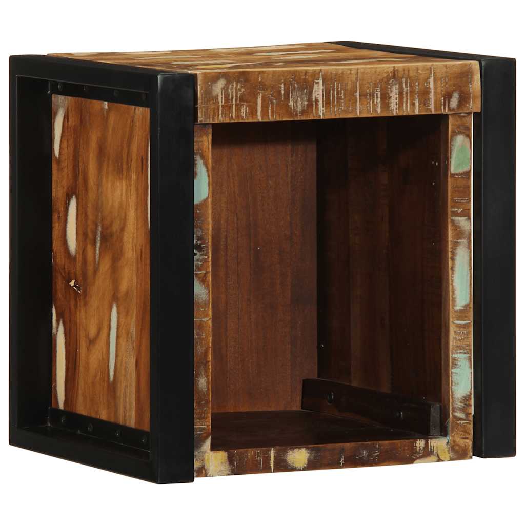 vidaXL Nachttische 2 Stk. Mehrfarbig 40x35x40 cm Altholz Massivholz