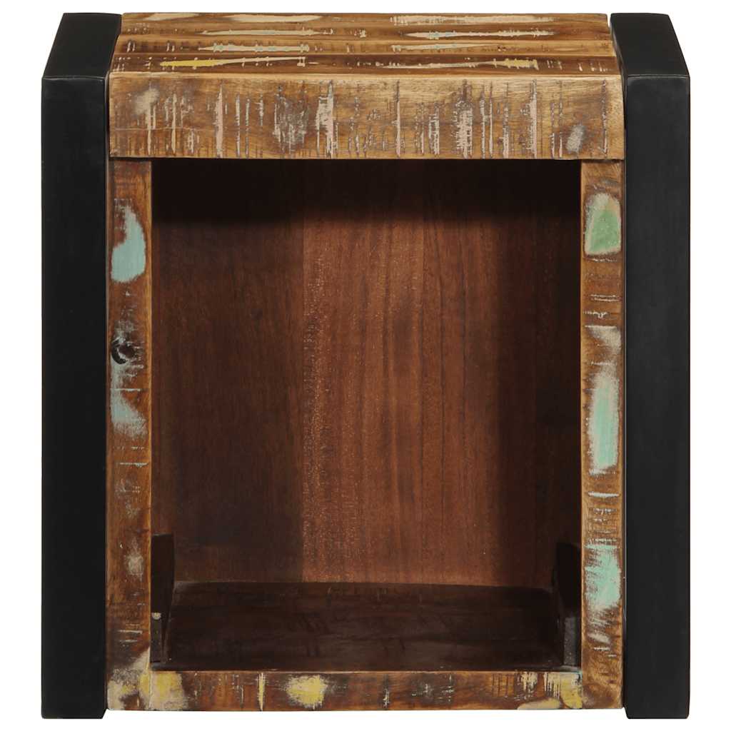 vidaXL Nachttische 2 Stk. Mehrfarbig 40x35x40 cm Altholz Massivholz