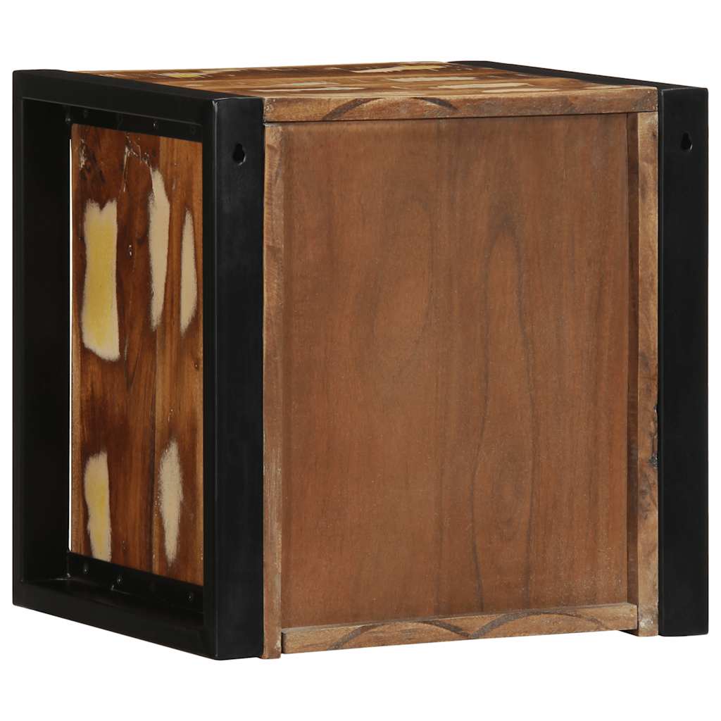 vidaXL Nachttische 2 Stk. Mehrfarbig 40x35x40 cm Altholz Massivholz