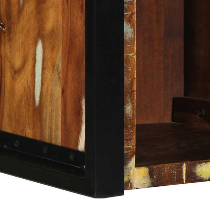vidaXL Nachttische 2 Stk. Mehrfarbig 40x35x40 cm Altholz Massivholz