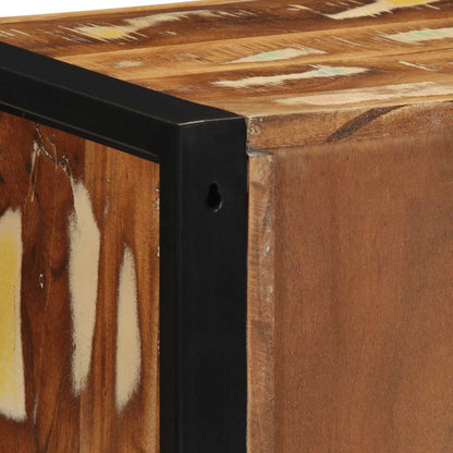 vidaXL Nachttische 2 Stk. Mehrfarbig 40x35x40 cm Altholz Massivholz