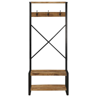 vidaXL Kleiderständer 80x40x190 cm Raues Massivholz Mango