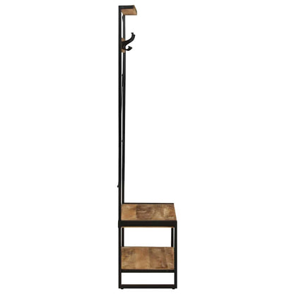 vidaXL Kleiderständer 80x40x190 cm Raues Massivholz Mango