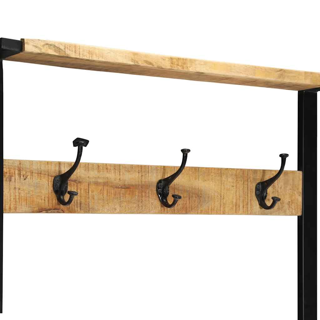 vidaXL Kleiderständer 80x40x190 cm Raues Massivholz Mango