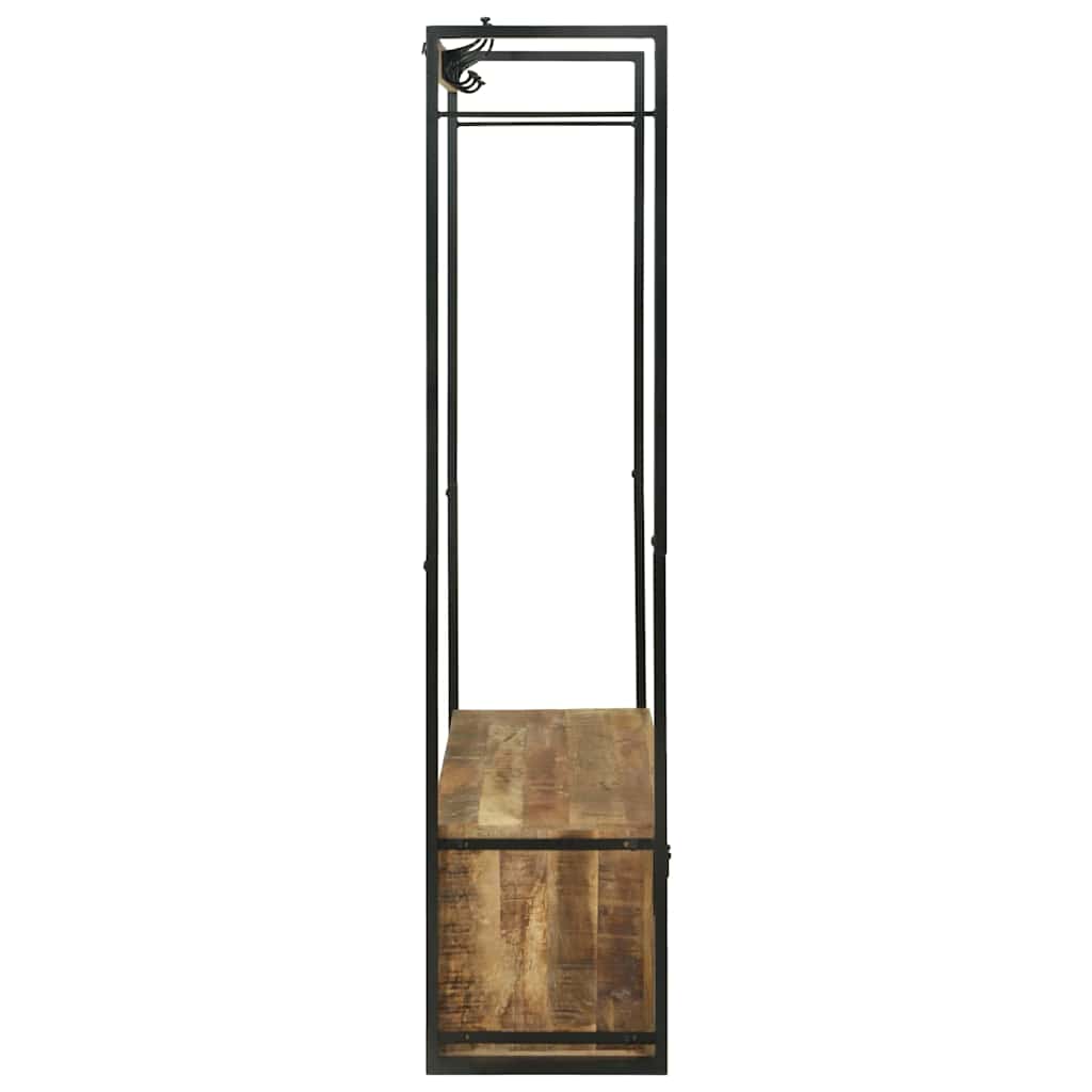 vidaXL Kleiderständer Braun 110 x 40 x 179 cm Massivholz Mango