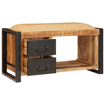 Sitzbank mit Stauraum Braun 80 x 35 x 40 cm Massivholz Mango