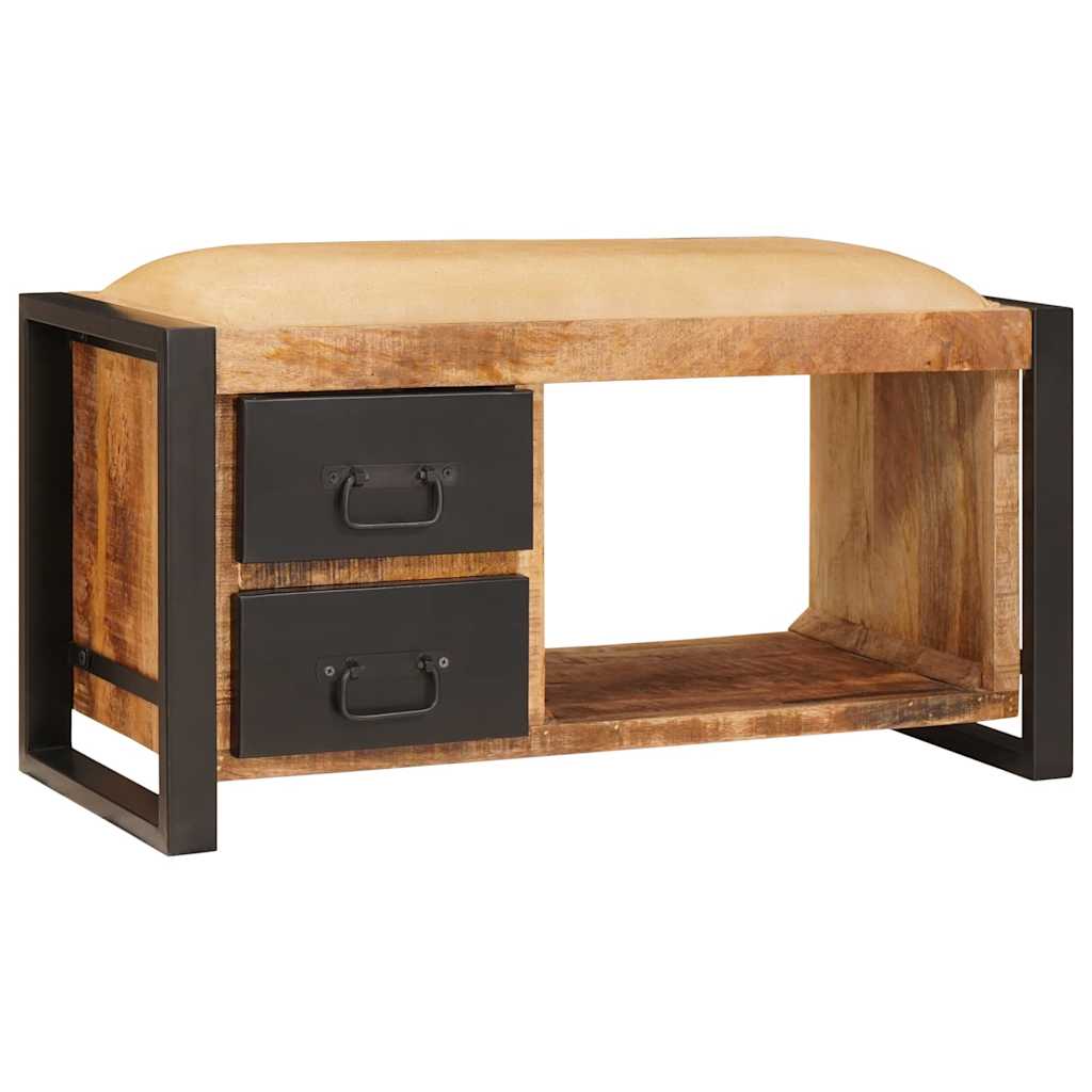 Sitzbank mit Stauraum Braun 80 x 35 x 40 cm Massivholz Mango