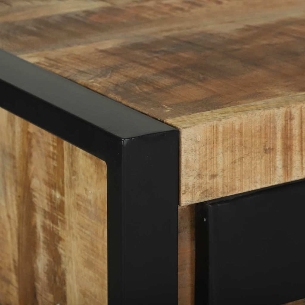 vidaXL Table d'appoint avec étagère Marron 40 x 40 x 80 cm Bois de manguier massif